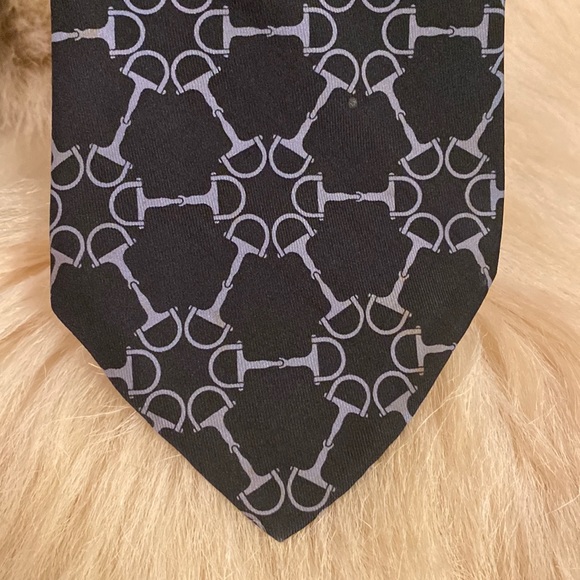 Iconic equestrian themed Hermès slim silk tie - Picture 4 of 14
